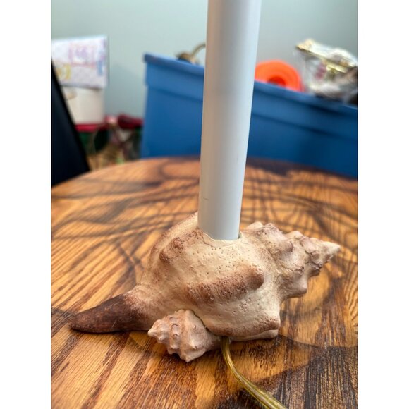 Vintage Resin Sea Shell Table Candle Lamp Beach Theme 9" - Picture 12 of 15